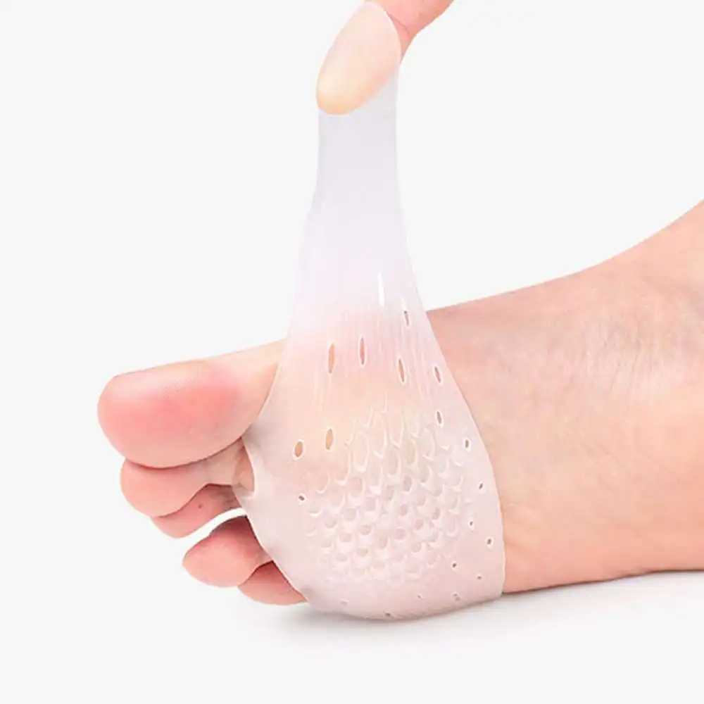 

2 Pairs Unique Cellular Design New Forefoot Foot Orthosis Massage Anti-slip Pad 7.6*7.5cm Soothe And Moisturize Skin