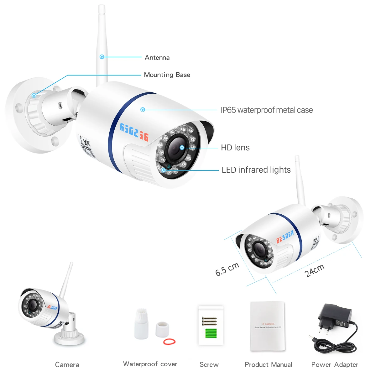 Besder iCsee ONVIF аудио IP камера 1080P 720P Беспроводная Проводная P2P сигнализация CCTV Bullet наружная Wifi камера со слотом для SD карты Макс 64G