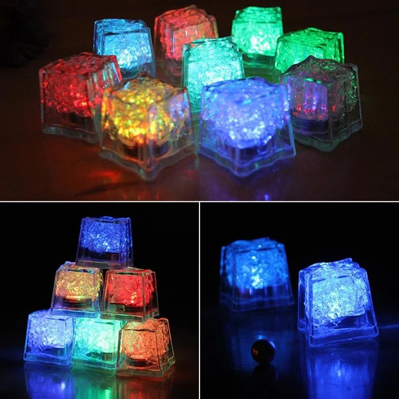 

12pcs Led Ice Cubes Glowing Party Ball Flash Light Luminous Neon Wedding Festival Christmas Bar Wine Glass Decoration Supplies