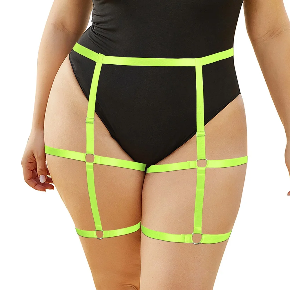 

Exotic Costume Plus Size Lingerie Harness For Stocking Sexy Busty Women Erotic Bondage Suspender Garter Dance Rave Underwear