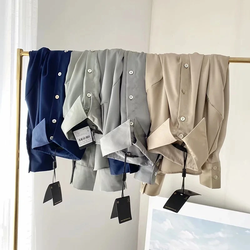 

Withered England Style Office Lady Multicolor Fashion Silk Casual Blouse Women Blusas Mujer De Moda 2020 Long Sleeve Shirt Tops