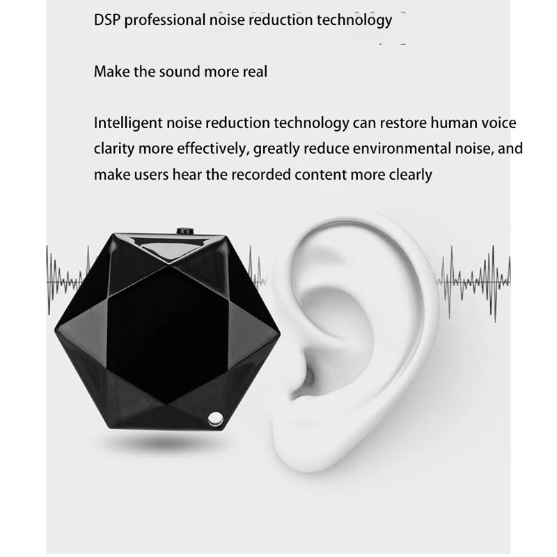 

M6 Mini Pendant Shaped Digital Voice Activated Recorder Sound Device Professional Digital Audio Sound (16G)