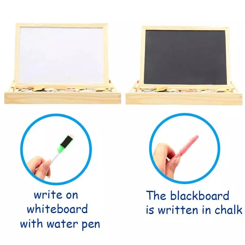 

Wooden Montessori Educational Magnetic Jigsaw Game Toys Gift 100pcs Children's Magnetic Animal Puzzles Circus Drawing Busy Board