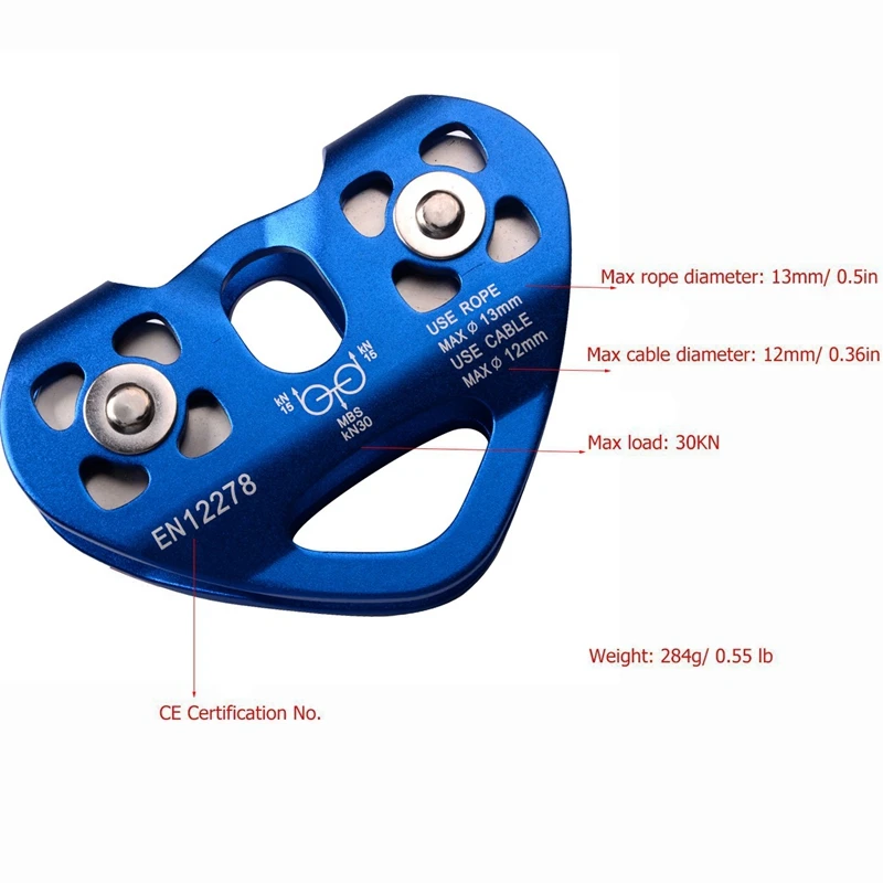 Double Trolley Pulley Carabiner Rock D-Shaped Mountaineering Buckle Climbing Kit Heavy Duty Lightweight Pul | Спорт и развлечения