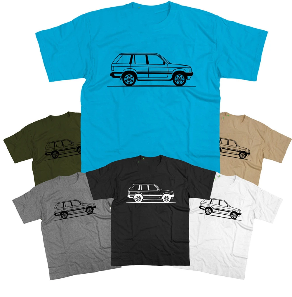 Оригинальная британская футболка Sketch Range Rover P38 популярная без ярлыка| |