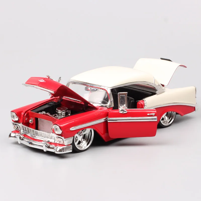 Детские 1:24 винтажные Jada старое 1956 chevrolet bel air hardtop chevy wagon металлические Литые и игрушечные машинки Миниатюрные модели автомобилей