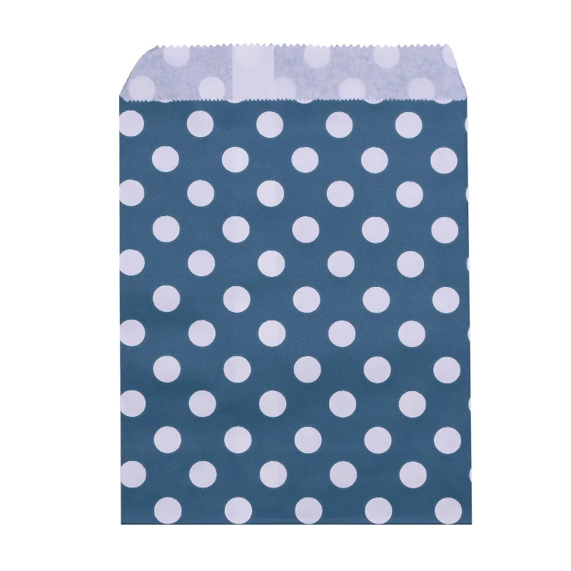 CB02 25/50pcs 18*13cm Kraft Paper Bags Wave Stripe Dot Gift Bag for Wedding Birthday Candy Snack Bag Festival Party Wrapping Supplies - Цвет: CB02