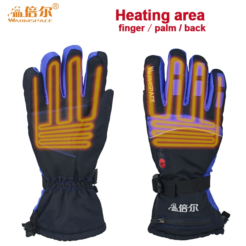 Перчатки с электрическим перезаряжаемым подогревом Warmspace зимние перчатки