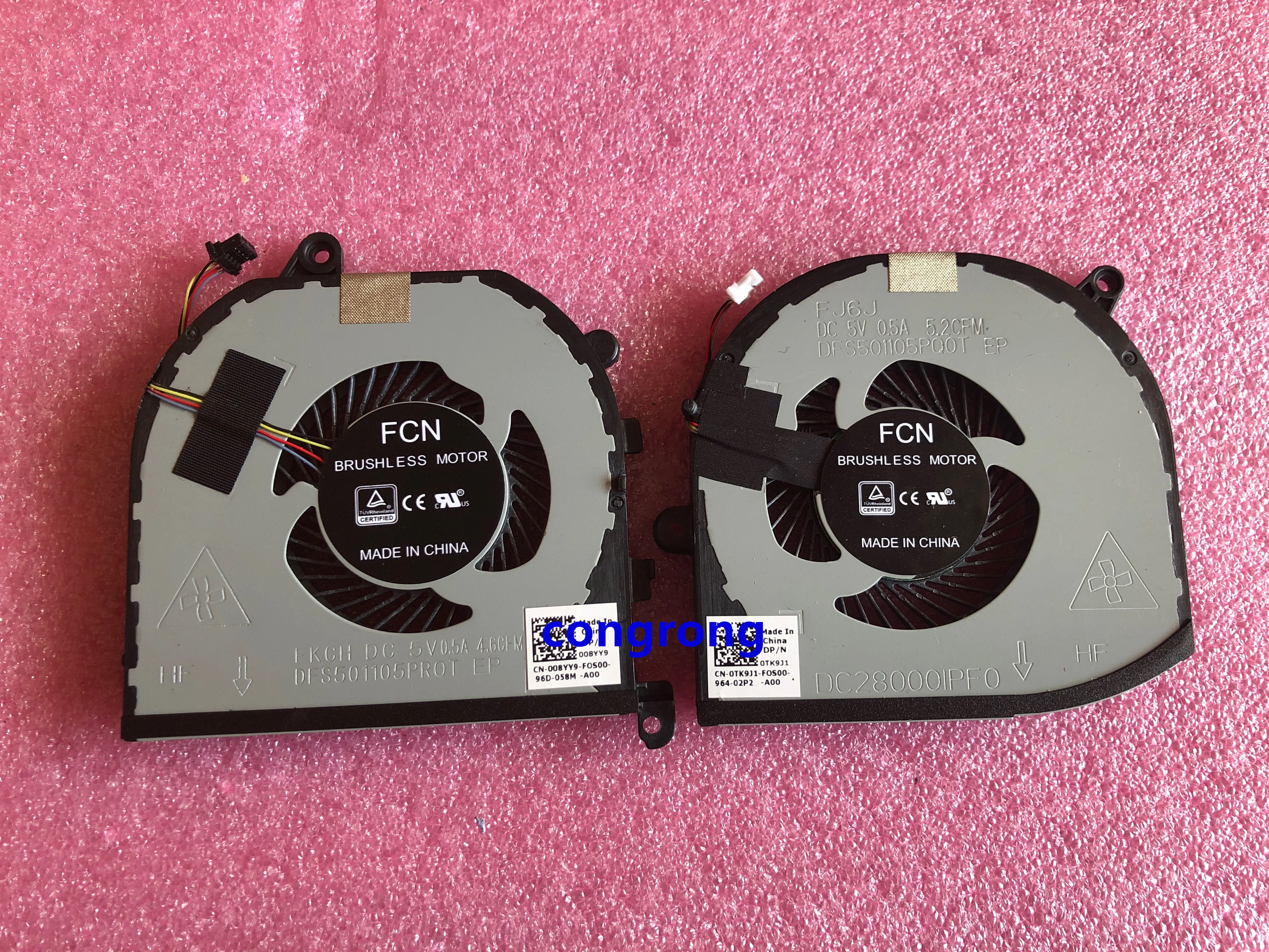Подержанный Вентилятор охлаждения ЦП для Dell XPS 15 9570 Precision 5530 M5530 08YY9 TK9J1 DC 5V 0.5A MV340