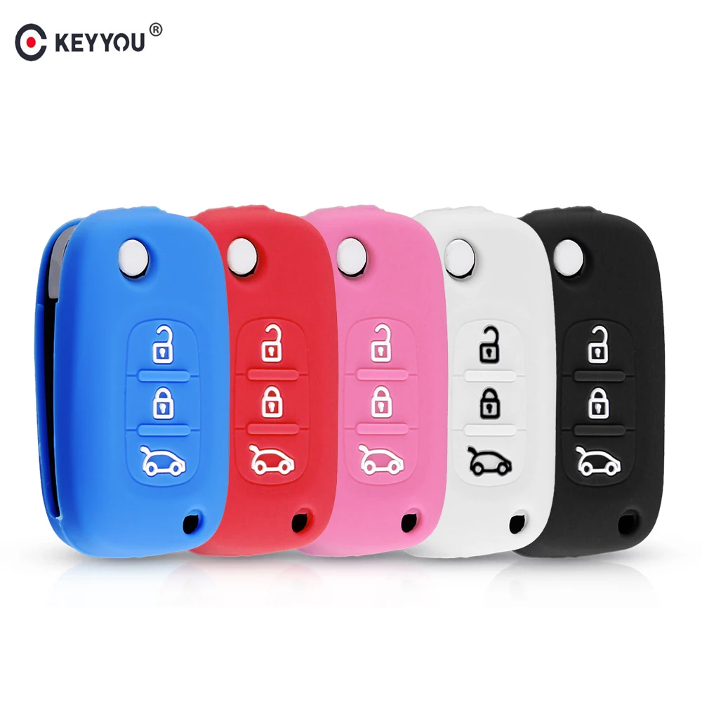 KEYYOU силиконовый чехол для ключей для LADA Vesta Granta XRay Kalina Priora Sedan Sport для Renault Fluence Clio Megane для Mercedes