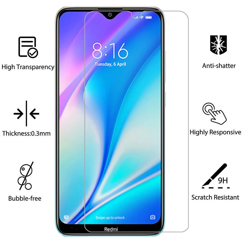 Защитный чехол на redmi 8a pro двойной протектор экрана из закаленного стекла для xiaomi
