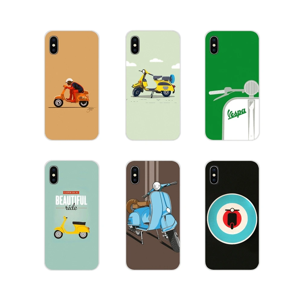 Vespa скутер велосипед мотоцикл для Apple iPhone X XR XS 11 12pro максимальная яркость 5C SE 2020 6S 7 8