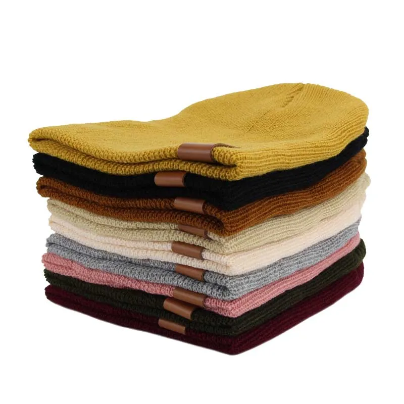 Осенне зимняя вязаная шапка бини для мужчин и женщин модные повседневные Теплые