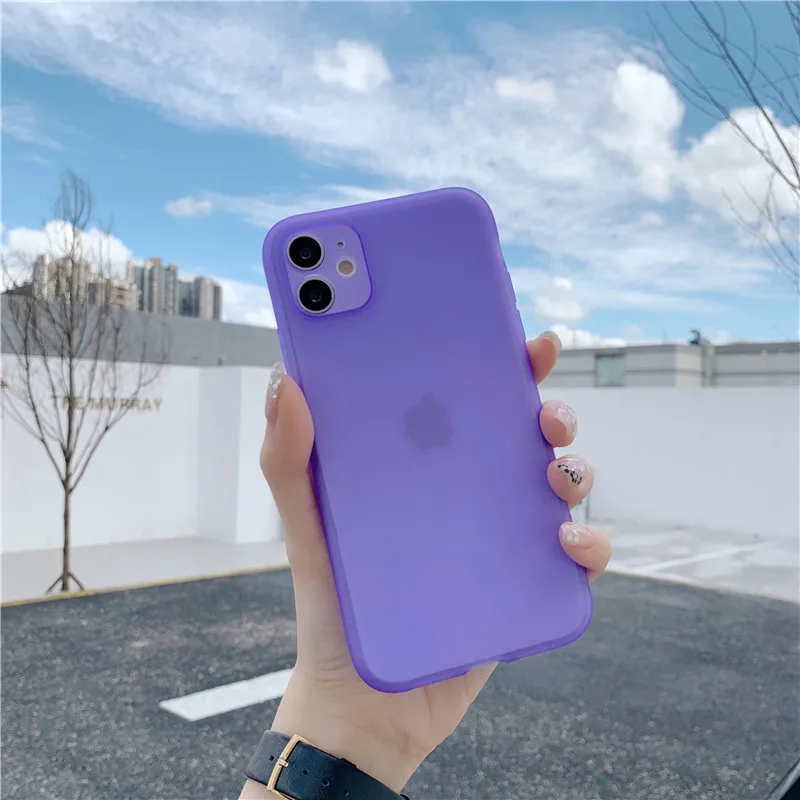 

sFor iPhone SE 2020 Case Matte Fluorescence Color Soft Silicone Shockproof Cover For iPhone 11 Pro X XS Max XR 8 7 6 S Plus Case