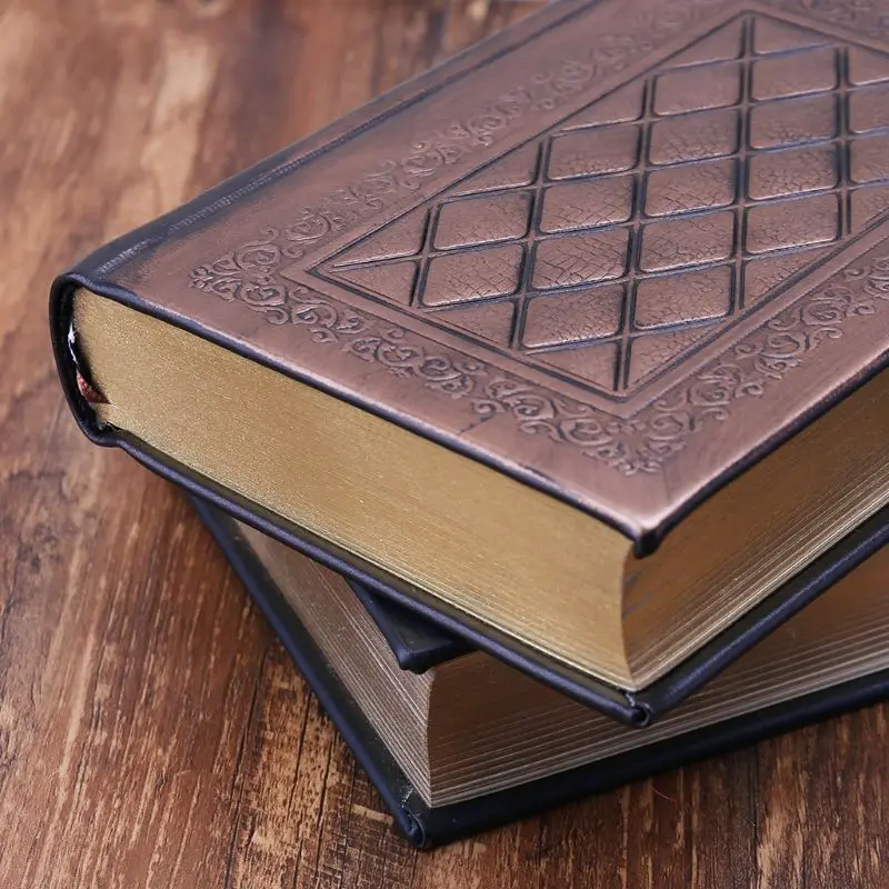 

50LA Retro Vintage Journal Diary Notebook Leather Blank Hard Cover Sketchbook Paper Stationery Travel Gift