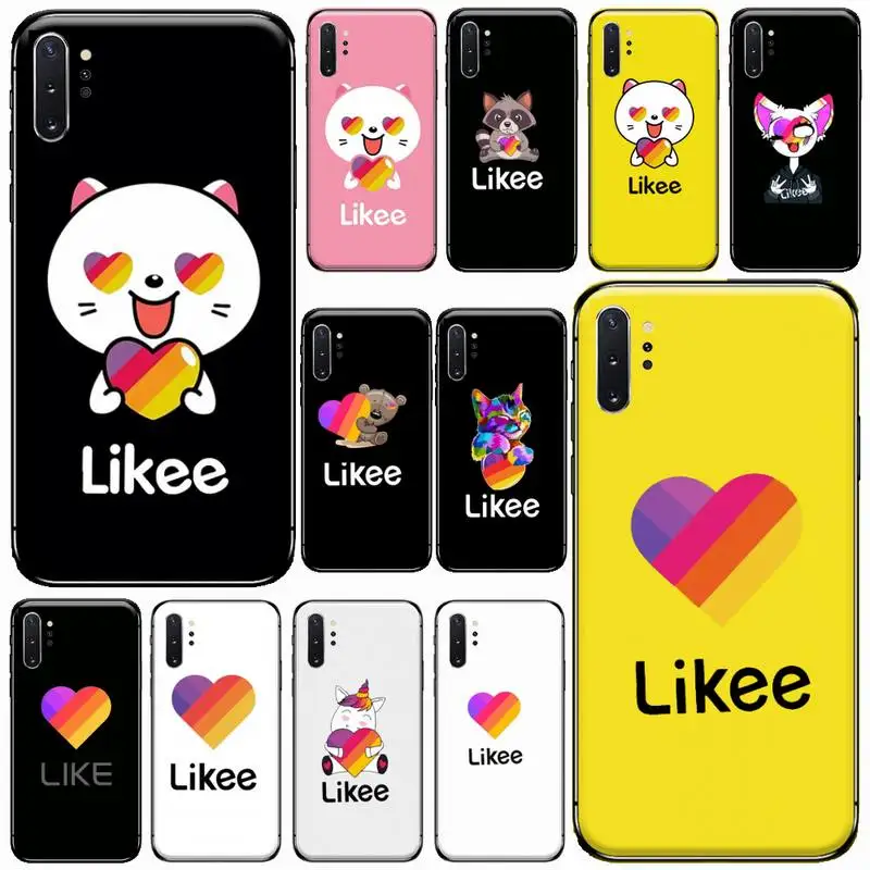 

Fashion Likee cat bear love heart Phone Case For Samsung Galaxy S8 S9 S10 Plus S10E Note 3 4 5 6 7 8 9 10 Pro Lite cover
