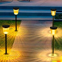 solar powered led outdoor light lawn patio pathway landscape garden walkway lamp