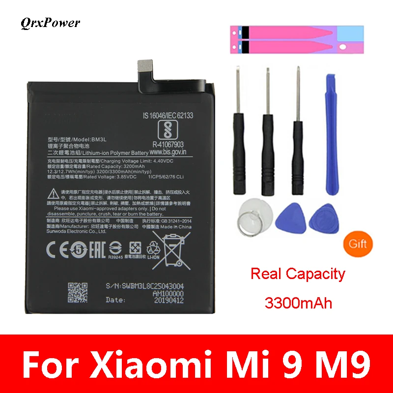 Оригинальная Аккумуляторная Батарея BM3L для Xiaomi 9 Mi9 M9 сменная литий ионная