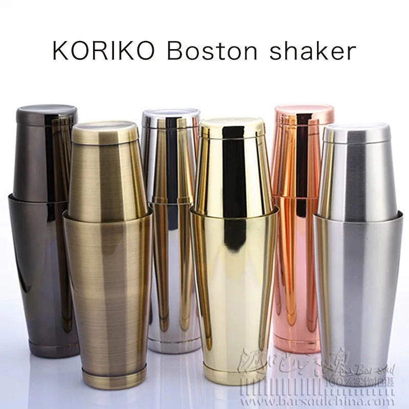 Барный шейкер KORIKO Boston для коктейлей из нержавеющей стали в японском стиле