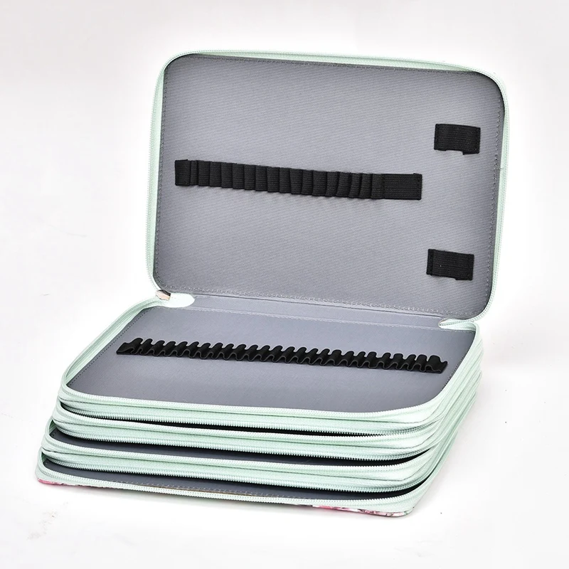 

200 Hole PU Pencil Bag Student Stationery Bag Art Painting Storage Bag