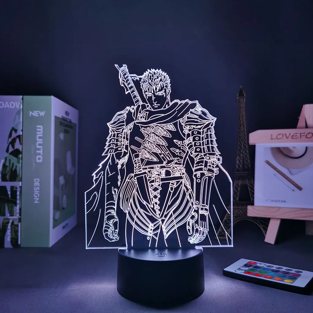 

Led Light Anime Berserk Guts Manga Berserk Lamp Table Room Light led lamp Lights Led For Decoration