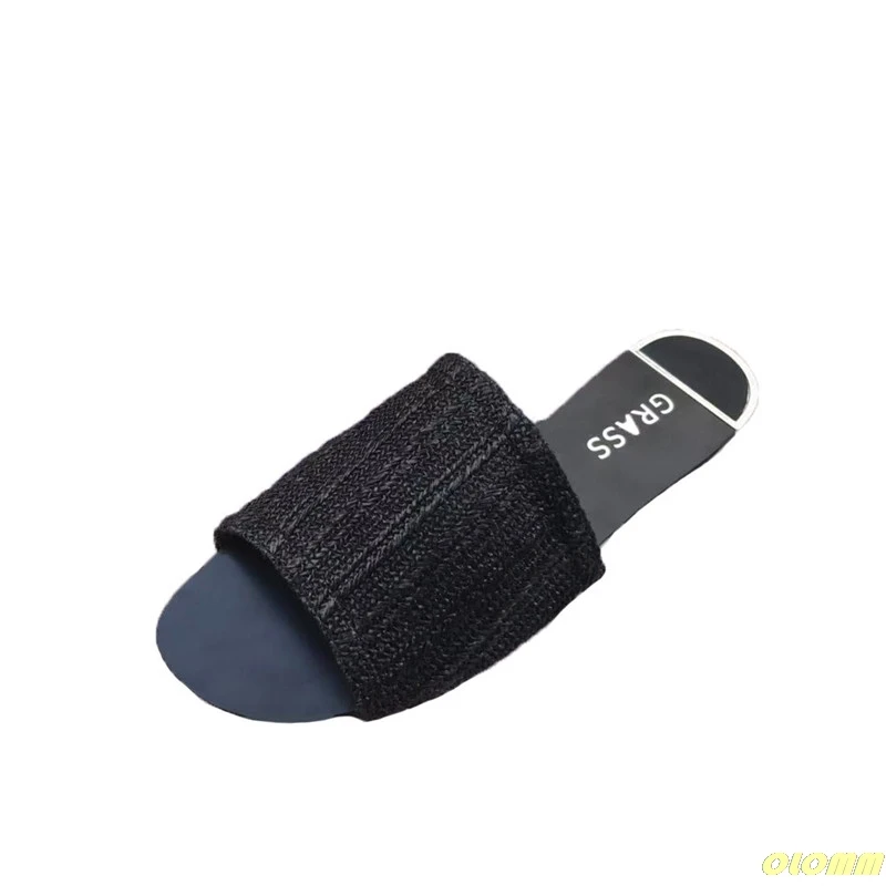 

2020 Vintage Square Toe Flat Weaving Sandals Women Open Toe Gingham Slipper Sandals Summer Pu Casual Flats Shoes Zapatos Muje