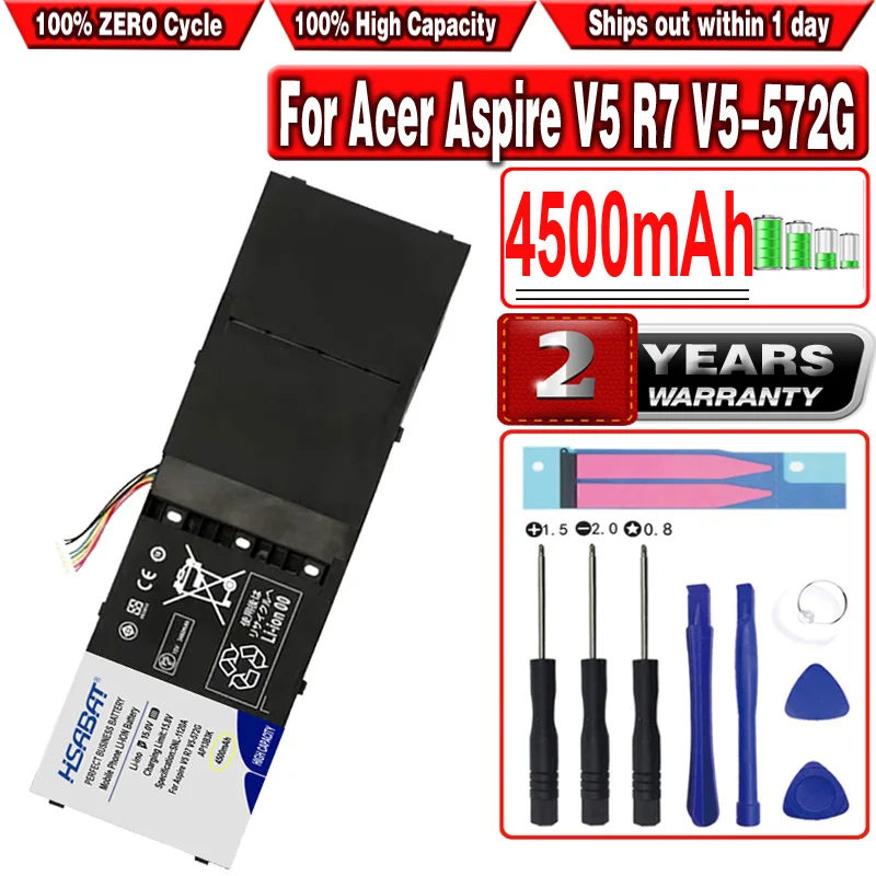 Аккумулятор для ноутбука Acer Aspire V5 R7 4500 мА/ч AP13B3K AP13B8K с возможностью подключения к