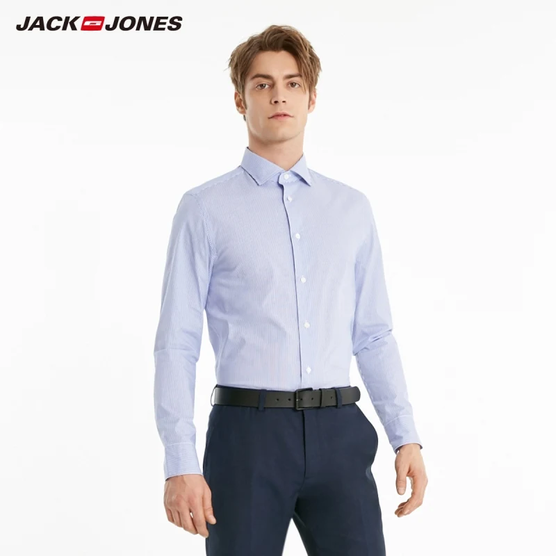 JackJones мужская приталенная рубашка в полоску с длинными рукавами