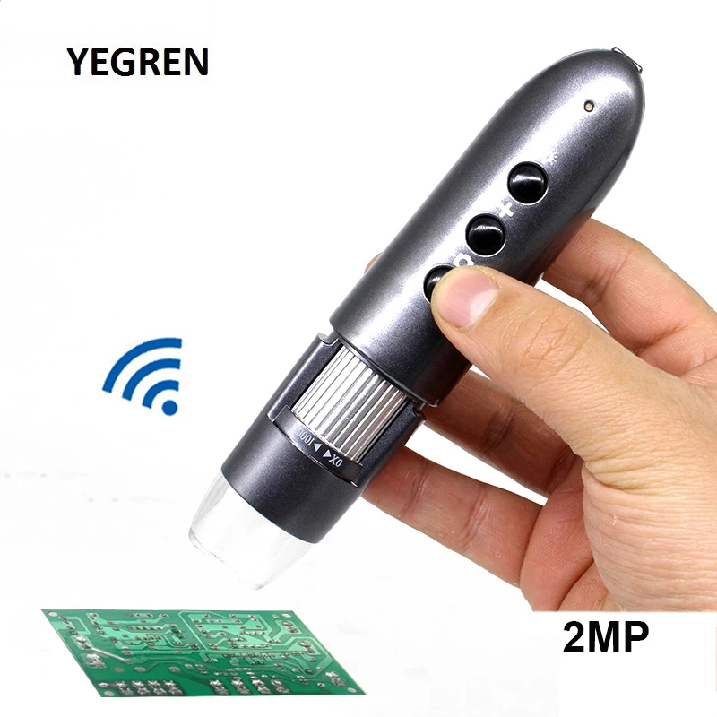 Portable Wireless WIFI Digital Microscope 8 LED Zoom Microscope Electronic Magnifier for Industrial PCB Repairing Android IOS