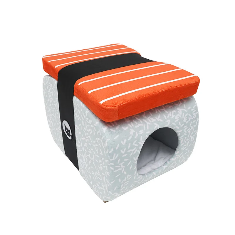 

Sushi Style Pet bed for Cats Dogs Soft Nest Kennel Bed Cave House Sleeping Bag Mat Pad Tent Pets Winter Warm Cozy Beds Cat Beds