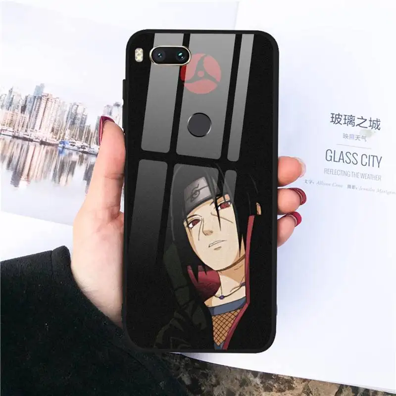 

Uchiha Naruto anime Phone Case Tempered glass For xiaomi Redmi 4X 5 6 6A 8 8SE MIX 2 2S Note 3 PLUS