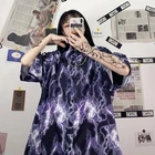 Женская рубашка, Готическая женская блузка Y2k, винтажные свободные топы, одежда, 2021