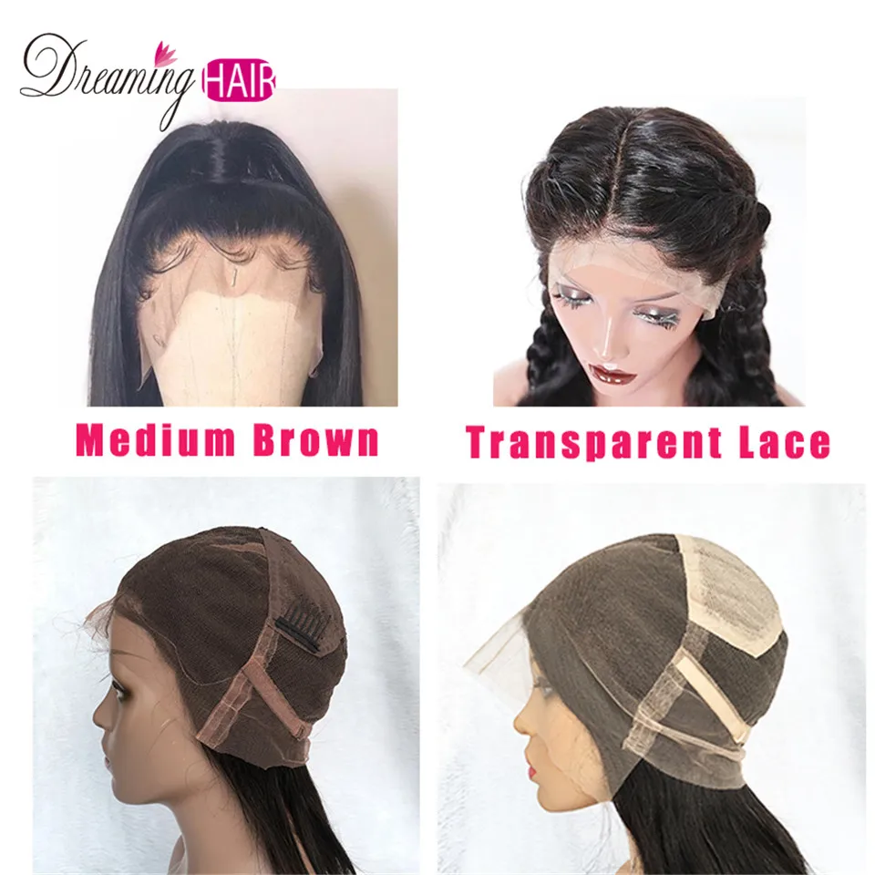 Парик на сетке с прозрачными прямыми волосами без клея | Шиньоны и парики