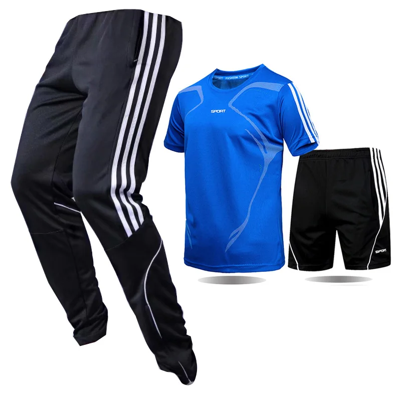 Компрессионные костюмы из 3 предметов Мужской Быстросохнущий комплект одежды