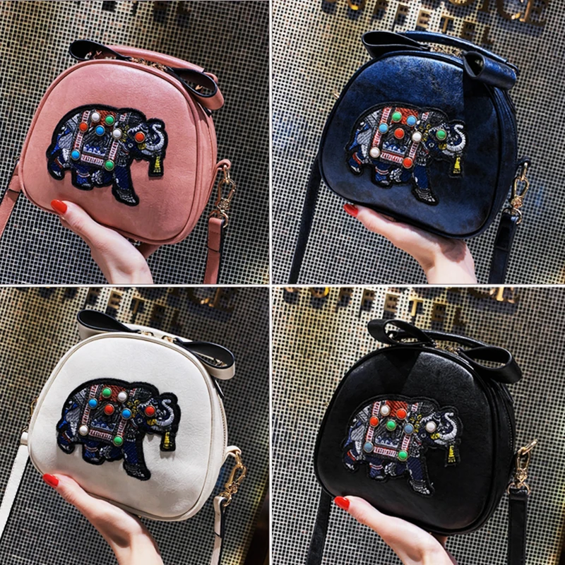 Женские сумки с вышивкой в винтажном стиле широкий ремешок бабочкой из