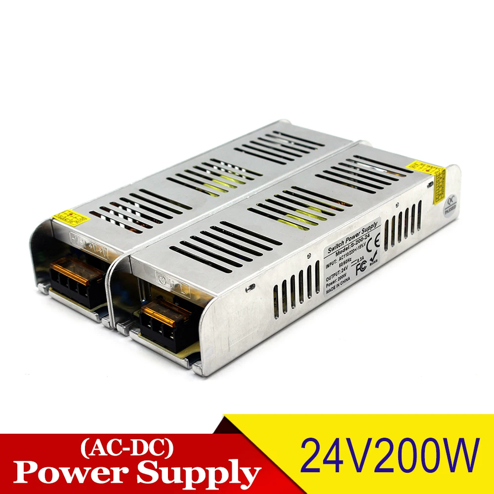 Импульсный блок питания 24V 8.3A 200W dc источник Трансформаторы 220V вход в DC24V выход для