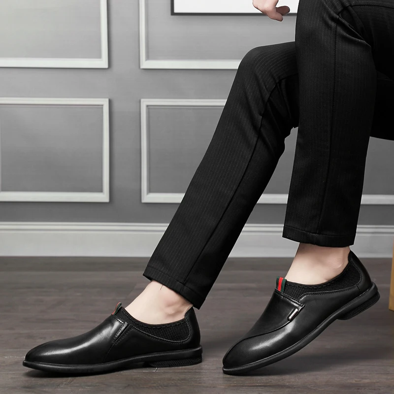 

Natural Leather Men Flats Shoes Comfort Autumn Driving Casual Shoes Quality Loafers Moccasins Business Shoes Men Zapatos Hombre