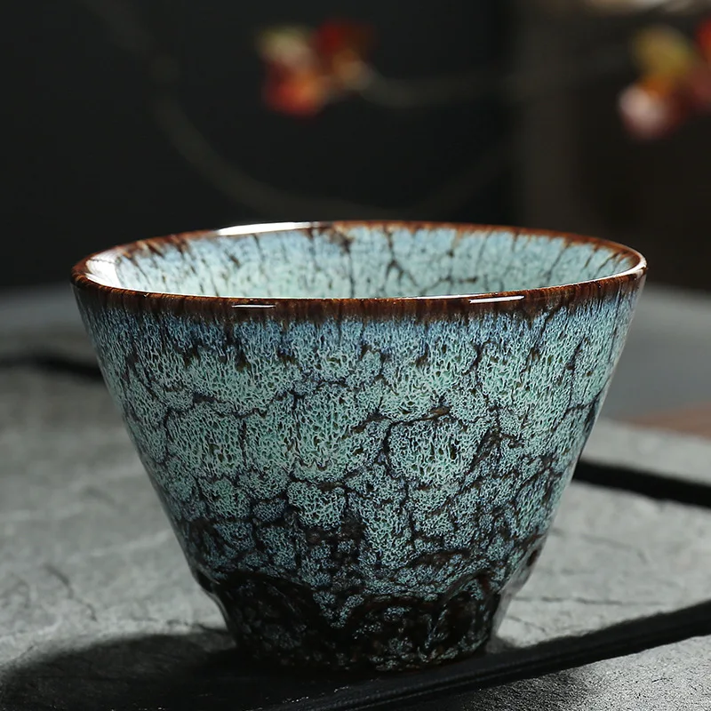 

Ceramic 120ML China Tea Cup Kiln Change Ceramic Home Tea Cup Creative ceramic cup
