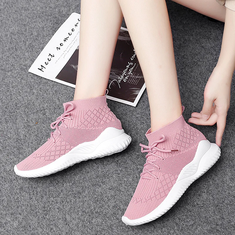 

Women Shoes Flats Fashion Casual Ladies Shoes Woman 2021 New Lace-Up Mesh Breathable Female Sneakers Zapatillas Mujer Feminino