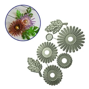 7Pcs Flower Leaf Metal Cutting Dies Embossing Stencil Scrapbooking Crafts DIY New Stamp and Dies 2020 for Card Making Christmas