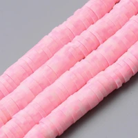 10 strands handmade polymer clay beads 6mm flat round heishi beads for diy jewelry making bracelet crafts supplies wholesale