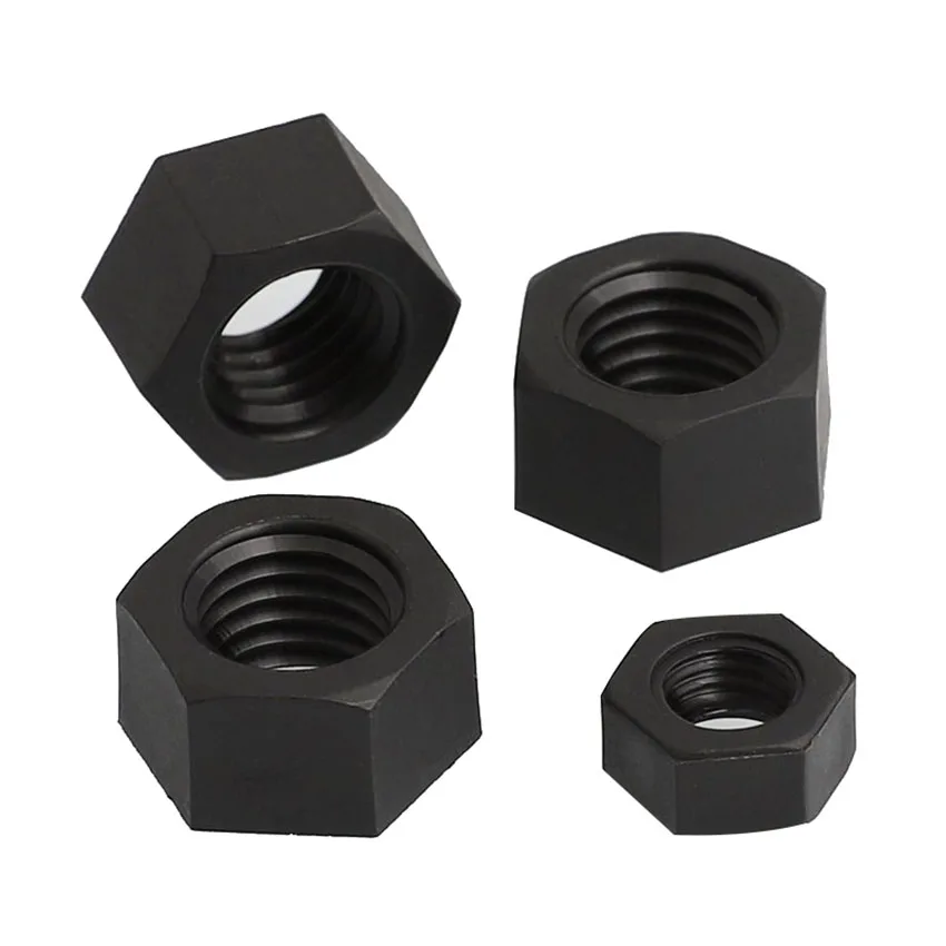 

Hex Full Nuts Self Colour Black M2 M2.5 M3 M4 M5 M6 M8 M10 M12 Metric Hexagonal