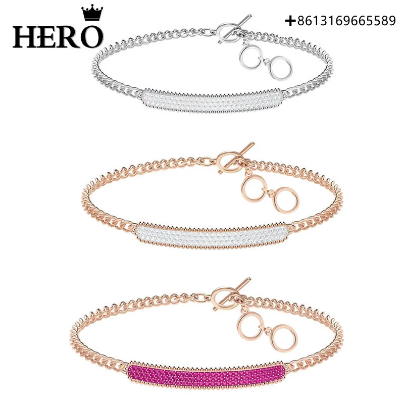 

HERO Original Reprint High Quality 1:1 SWA Multicoloured Cubic Zirconia Bracelet With Logo Free Envelope Mail