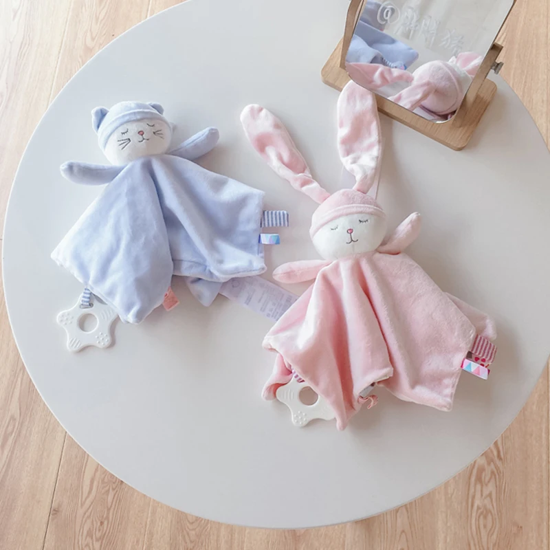 

Мягкие животные, флейта с погремушкой, детское одеяло, мягкая плюшевая игрушка для младенцев, заготовка для новорожденных с прорезывателем ...