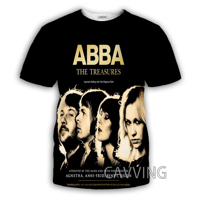 Новые модные женские/мужские повседневные футболки с 3D принтом группы ABBA в стиле