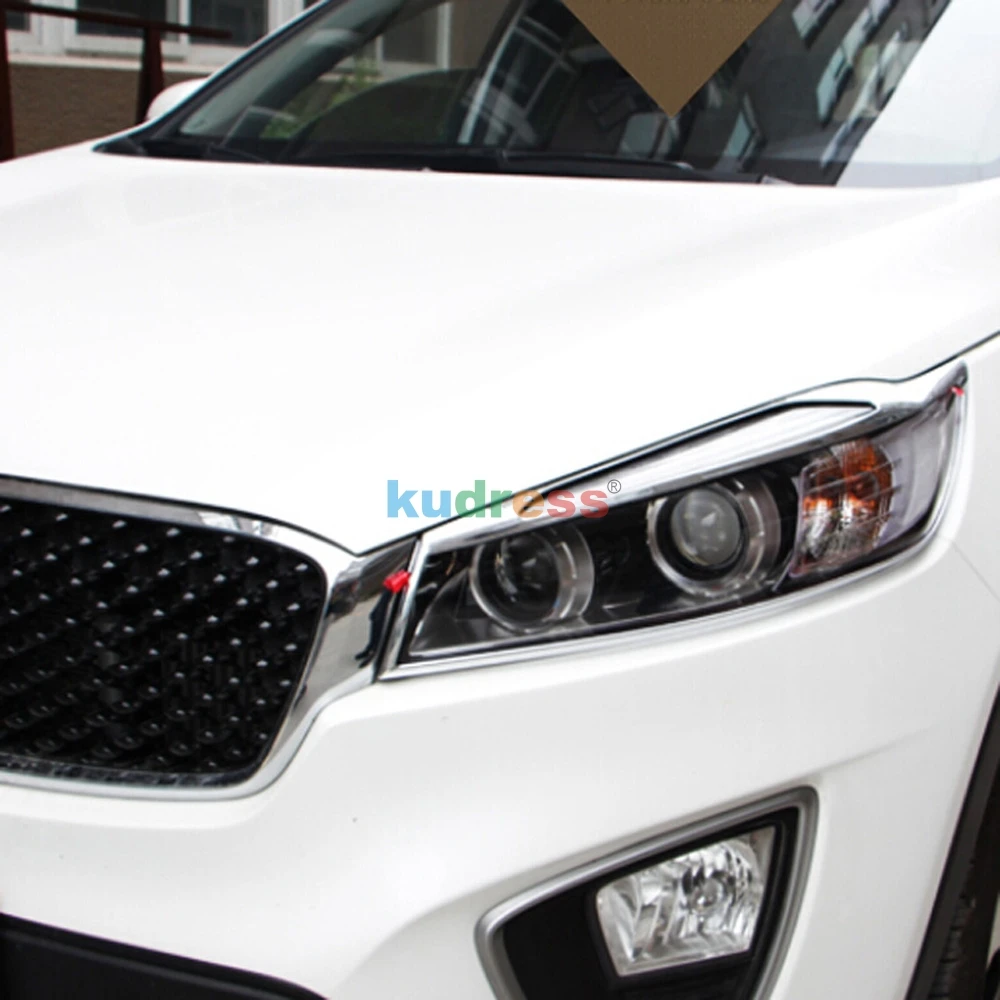 Для Kia Sorento ABS хром авто аксессуары передняя фара накладка лампы колпаки защитная рамка наклейка 2 шт
