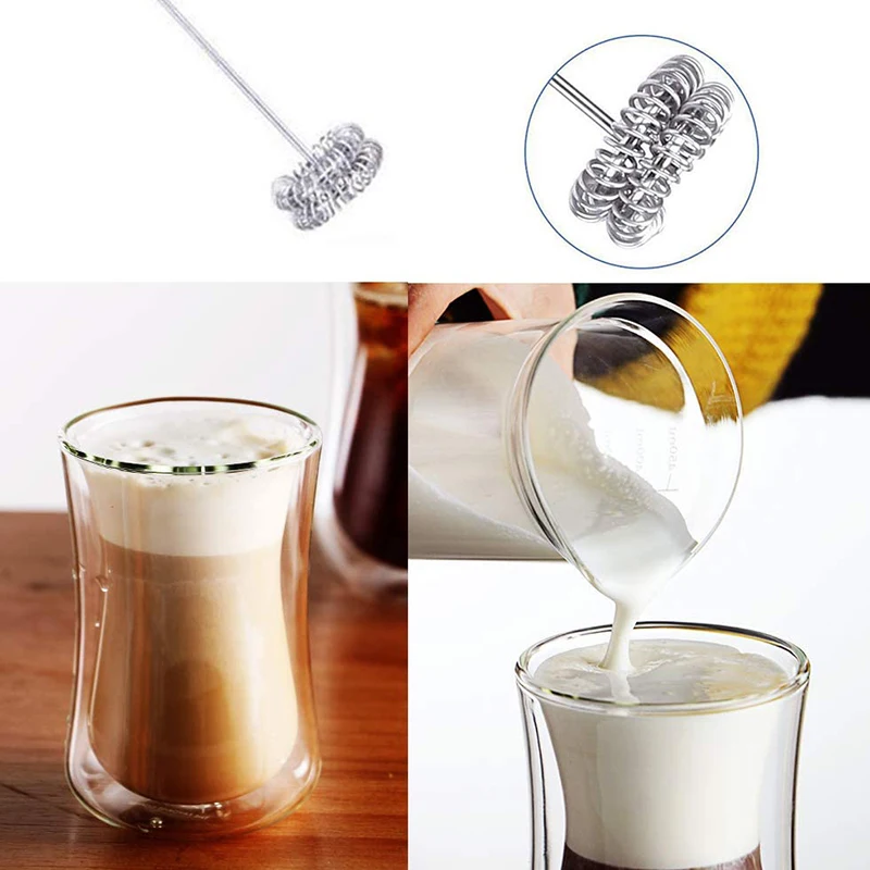 

100% Brand New Durable Electric Milk Frother Electric Foamer Coffee Foam Maker Milk Shake Mixer Battery Milk Frother Jug Cup