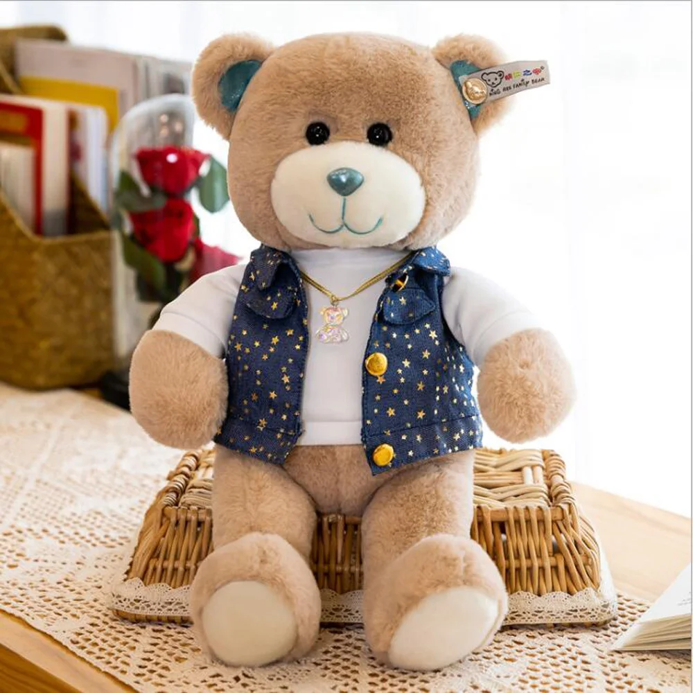 

Cartoon Cute Teddy Bear Doll Children Plush Stuffed Toy For Birthday Gift