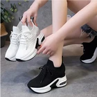 кроссовки женские  обувь женская осень  Вулканизированная обувь кроссовки на платформе Женские кроссовки с блестками, Повседневная весенняя обувь на платформе и каблуке, на танкетке, увеличивающие рост, 2021