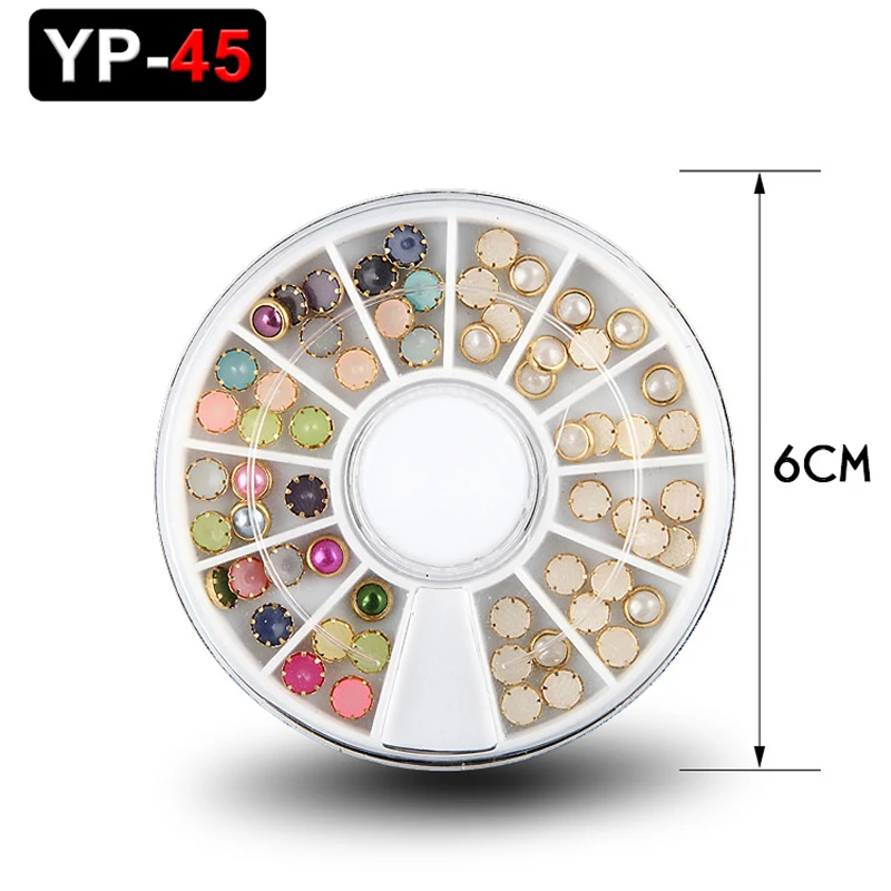 Типсы для дизайна ногтей Кристальные блестки Стразы 3D украшение разноцветные